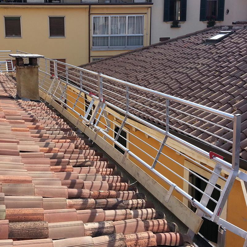 RSS Roof Safety System Parapetto Anticaduta Con Fissaggio Senza 